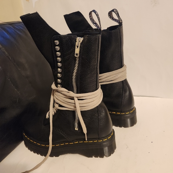 Rick Owens x Dr Martens Quad Sole leather boots size 10.5 BNWOB - Picture 12 of 15